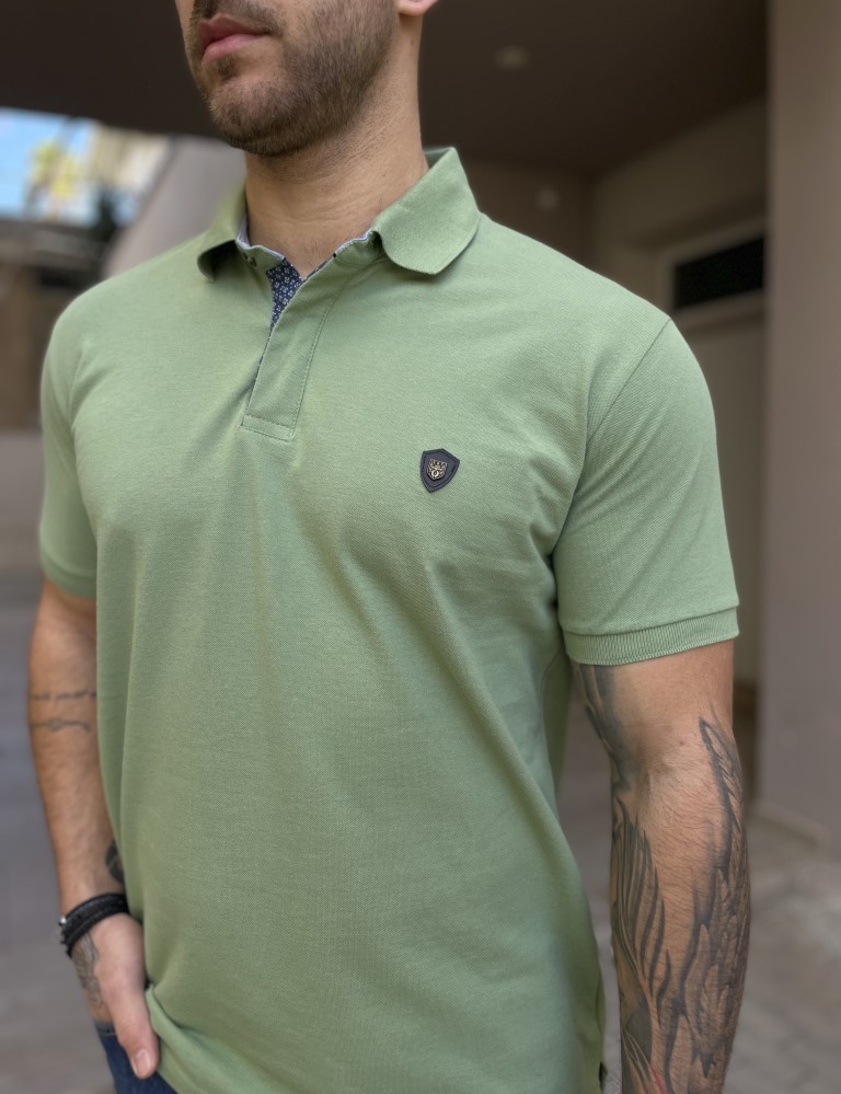 Everbest ανδρική φιστικί πικέ Polo μπλούζα Plus Size 252832F φωτογραφία